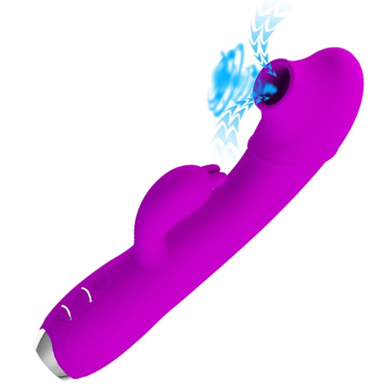 PRETTY LOVE - REGINA RECHARGEABLE VIBRATOR - PURPLE SUCTION GEL