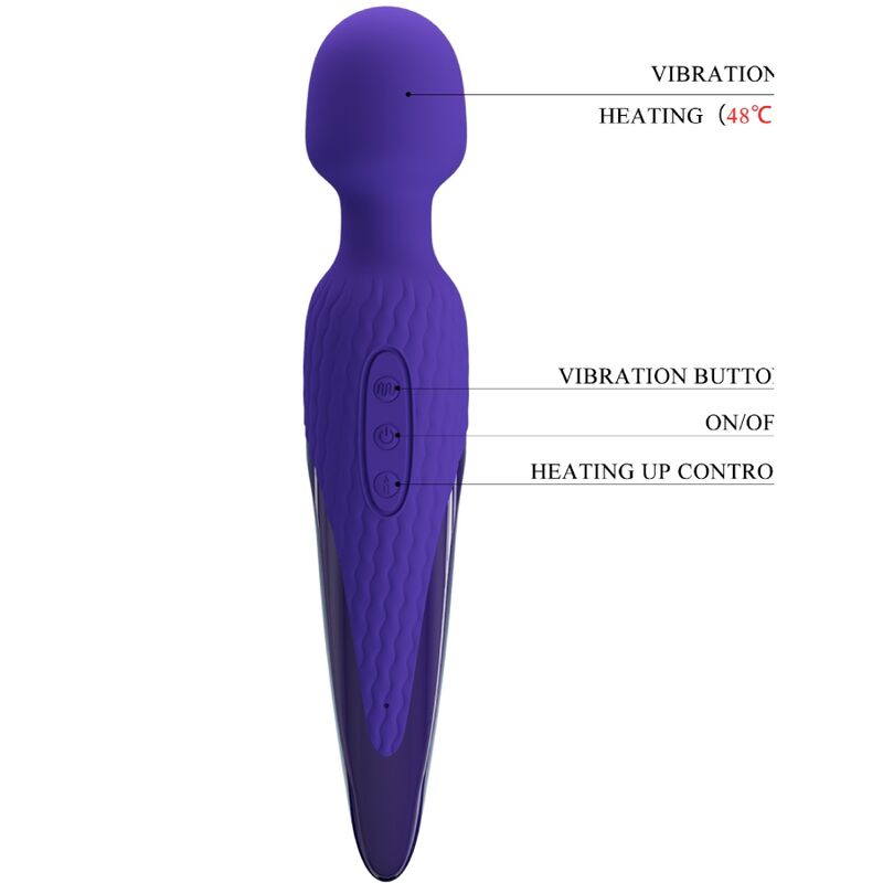 Antony Youth Wand Vibrator Violet Heat Effect