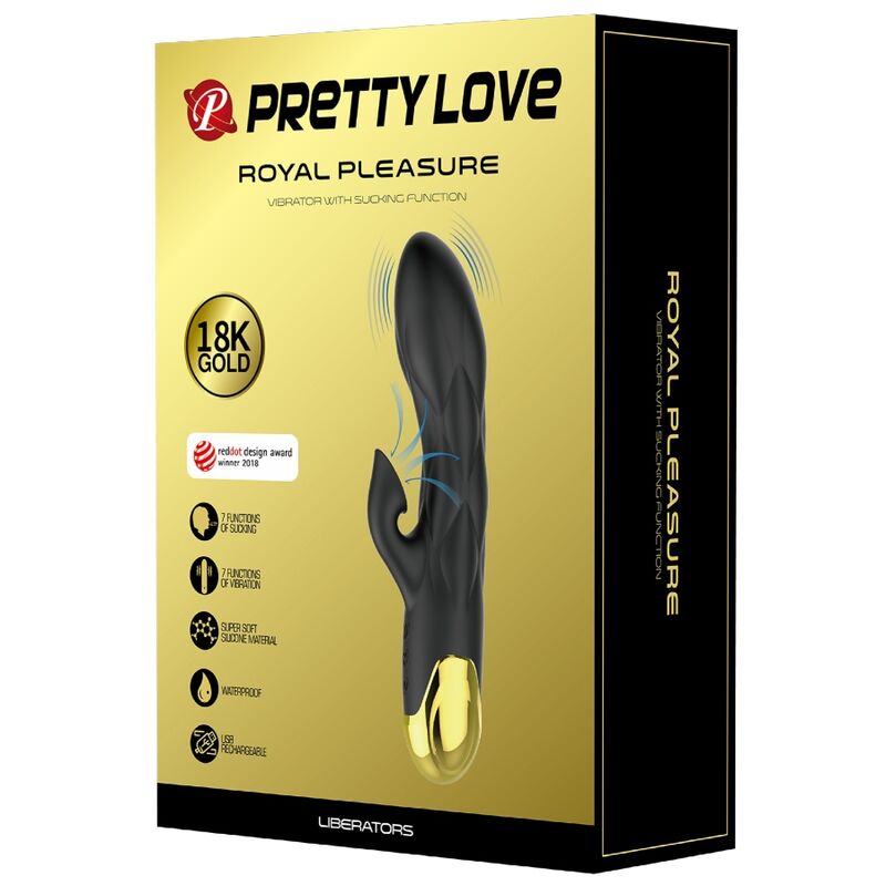 Luxury rechargeable black gold plated vibrator