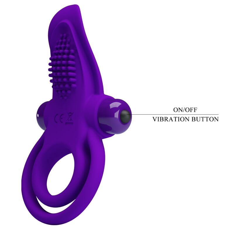 PRETTY LOVE - VIBRATING PURPLE PENIS RING