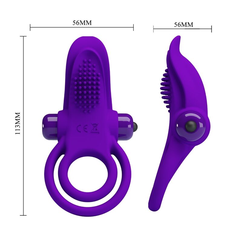 PRETTY LOVE - VIBRATING PURPLE PENIS RING
