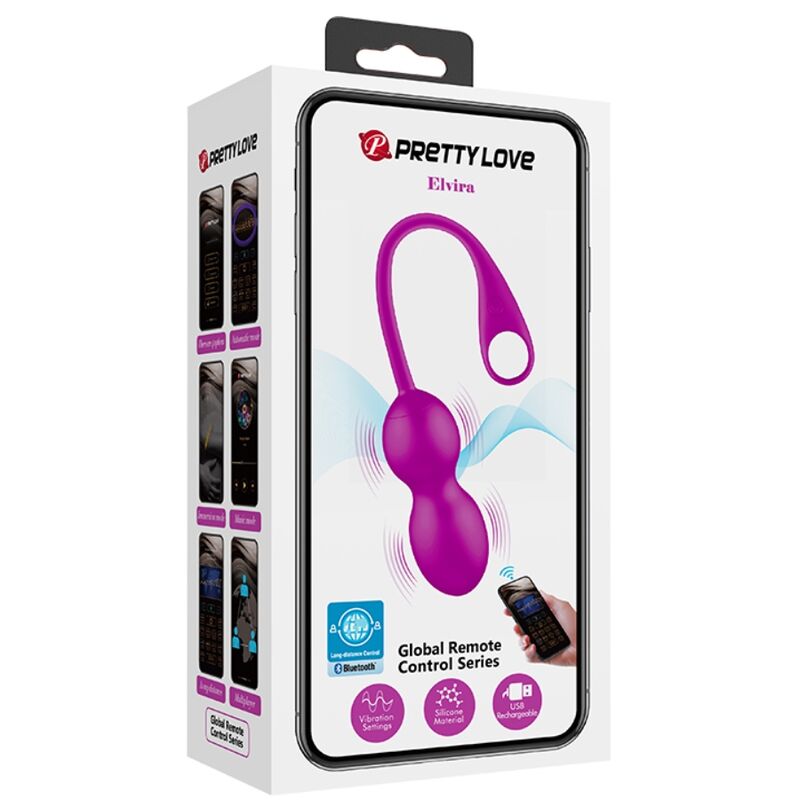 PRETTY LOVE - RECHARGEABLE VIBRATING BALLS ELVIRA VIOLET