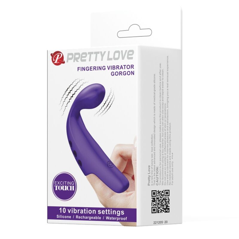Gorgon Purple Rechargeable Finger Vibrator