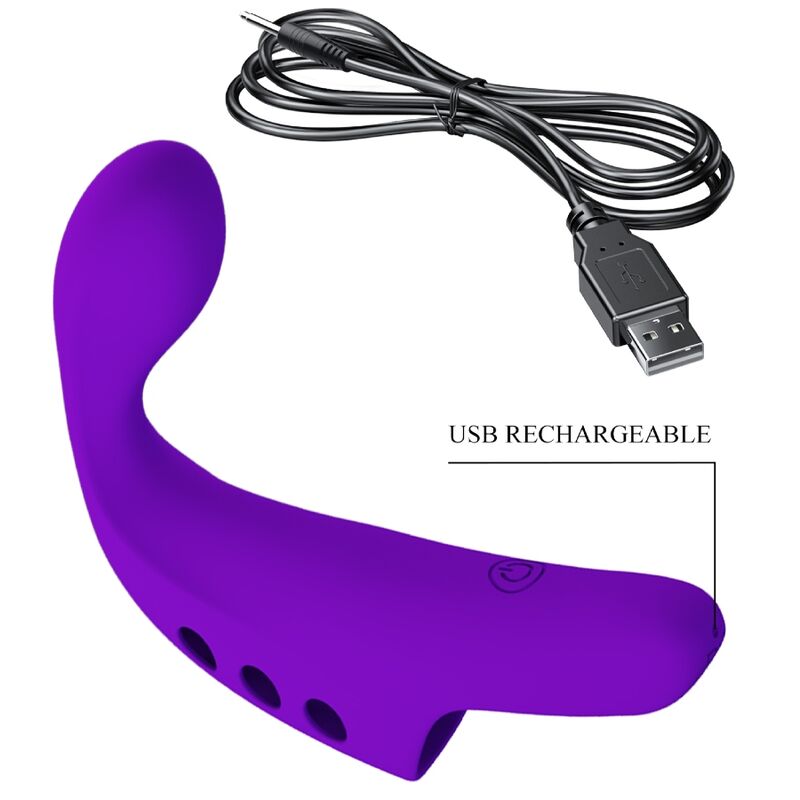 Gorgon Purple Rechargeable Finger Vibrator