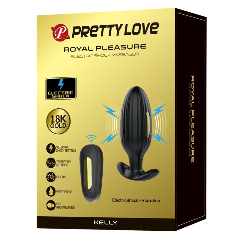 Kelly plug rechargeable anal vibrator black