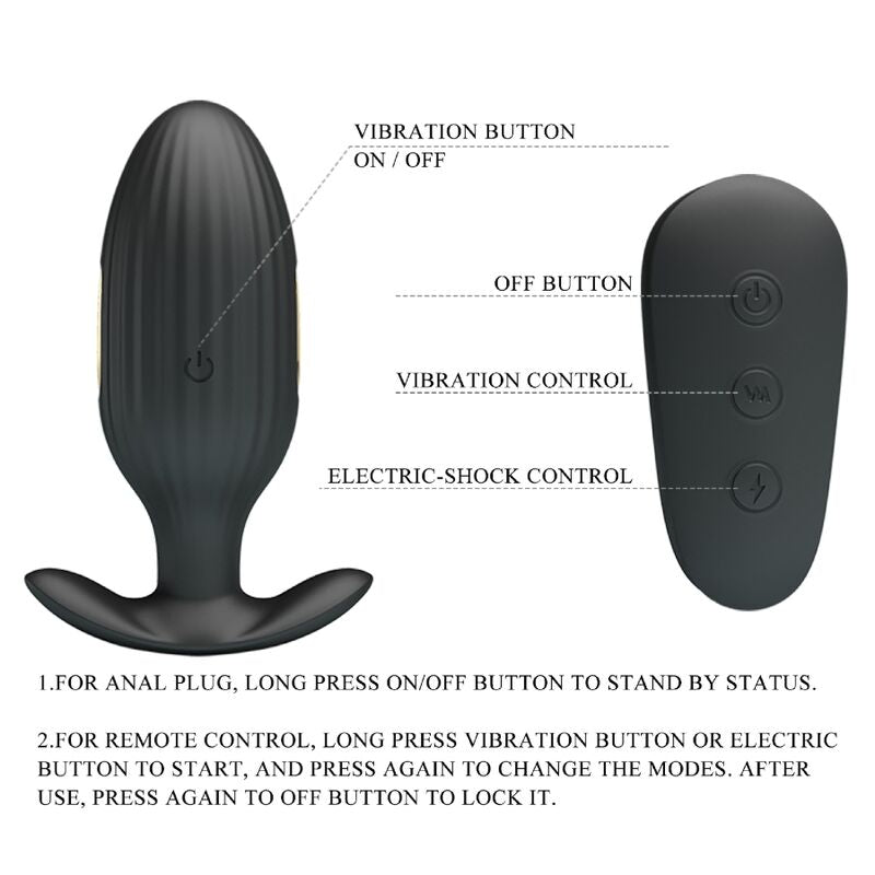 Kelly plug rechargeable anal vibrator black