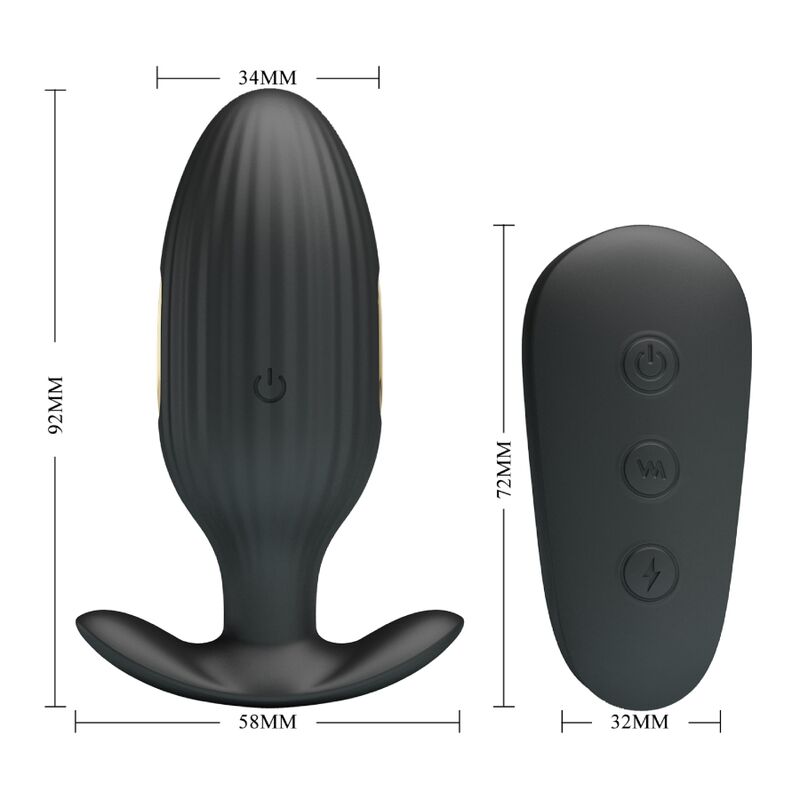 Kelly plug rechargeable anal vibrator black