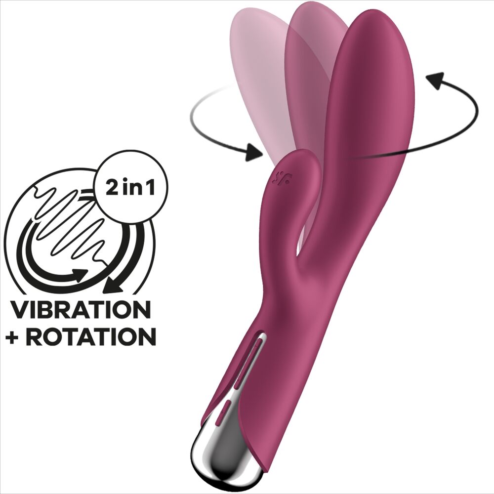 SATISFYER - SPINNING RABBIT 1 CLITORIS AND BLUE G-SPOT STIMULATION
