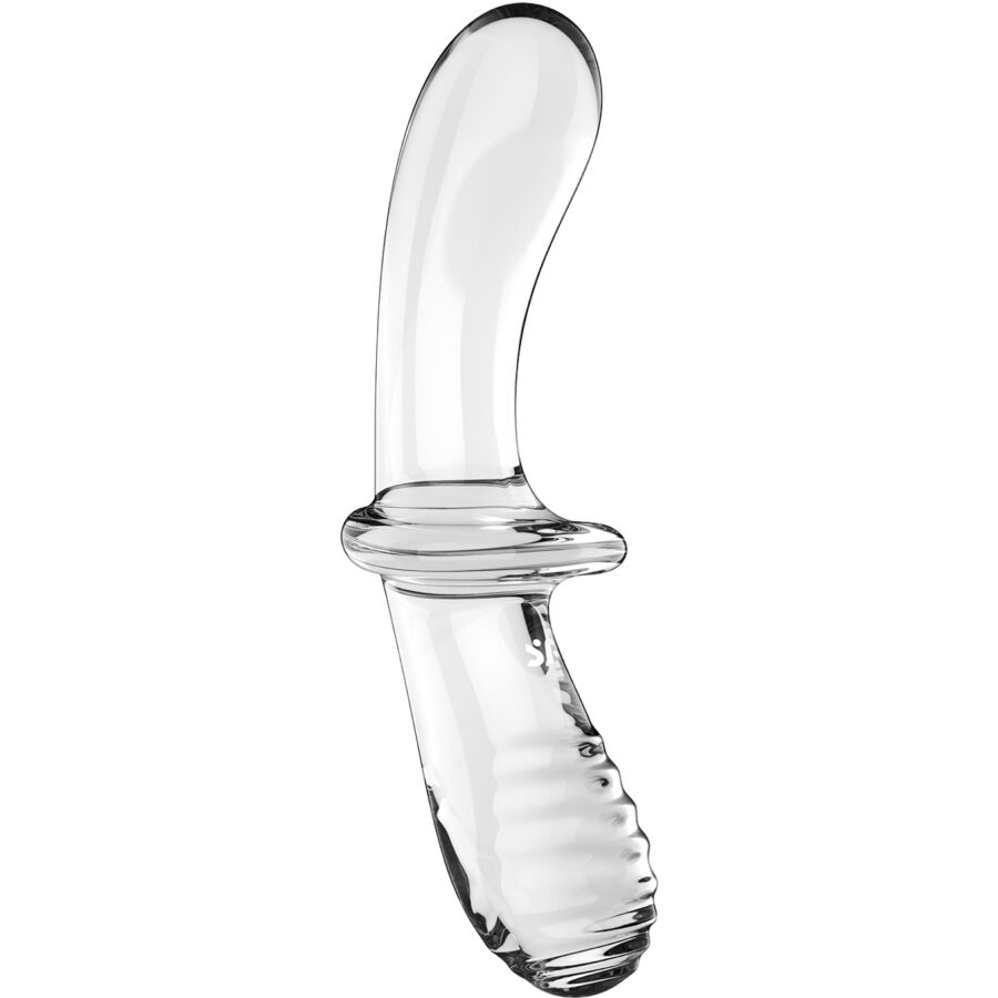 SATISFYER - DOUBLE BLUE CRYSTAL DILDO