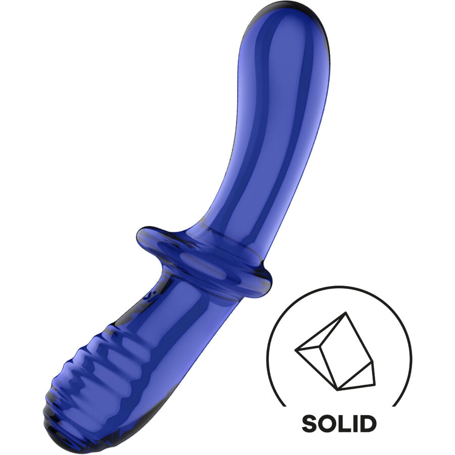 Transparent double crystal dildo