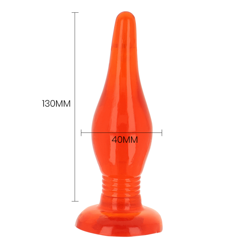 Red soft touch anal plug 14.2 cm