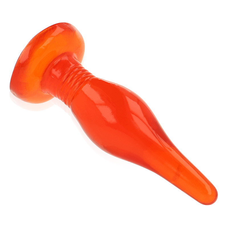 Red soft touch anal plug 14.2 cm