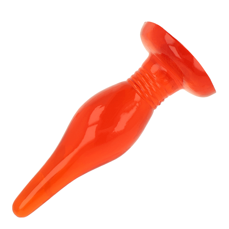 Red soft touch anal plug 14.2 cm