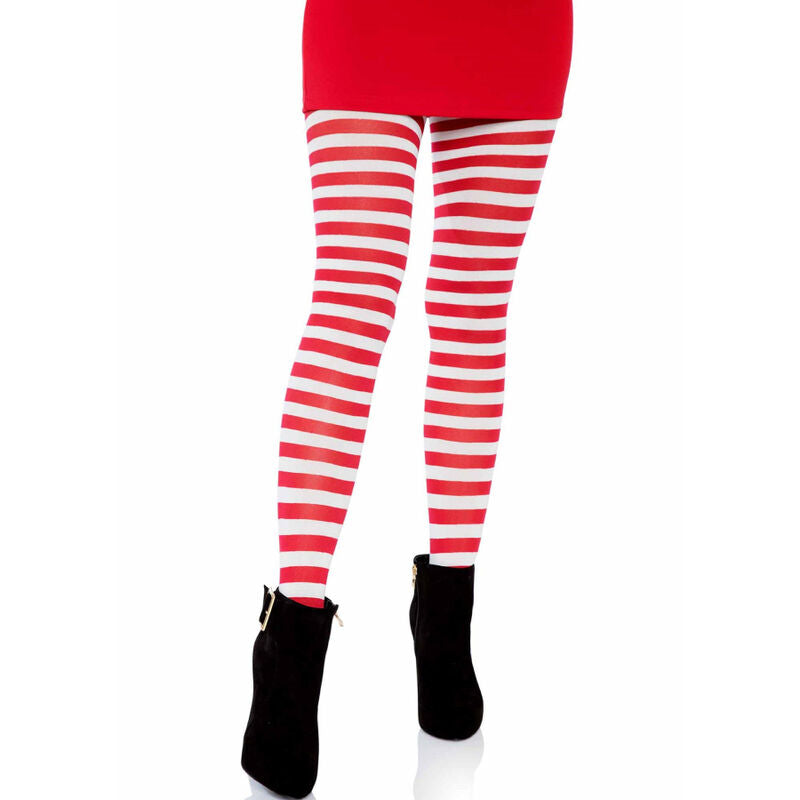 White/red striped tights