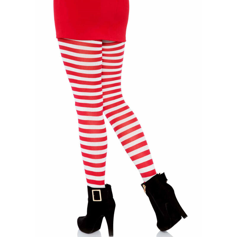 White/red striped tights