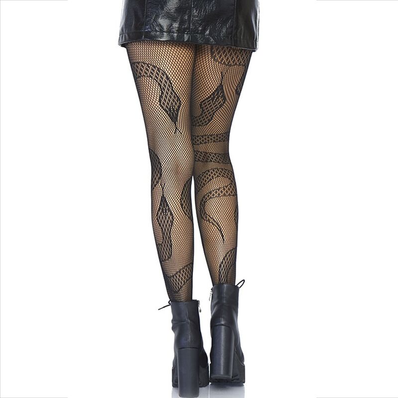 Black snake net stockings