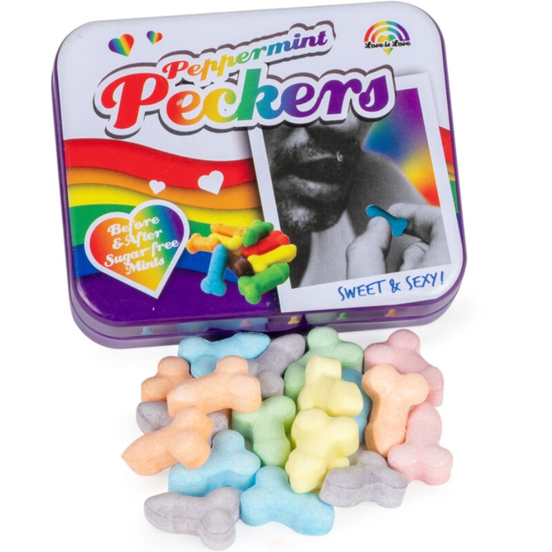 Rainbow Mint Peckers Candy