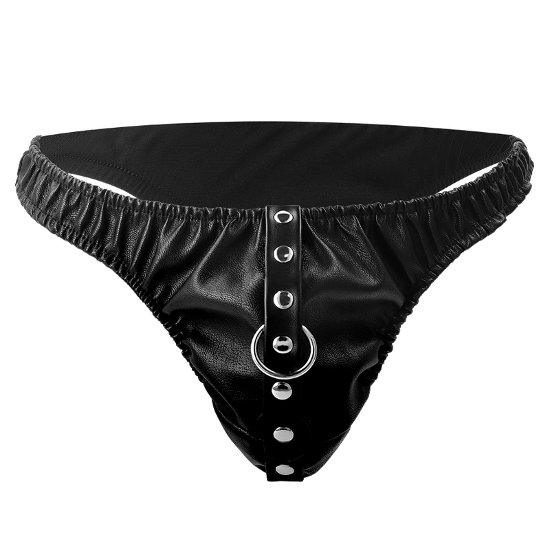 Submissive thong with metal chain