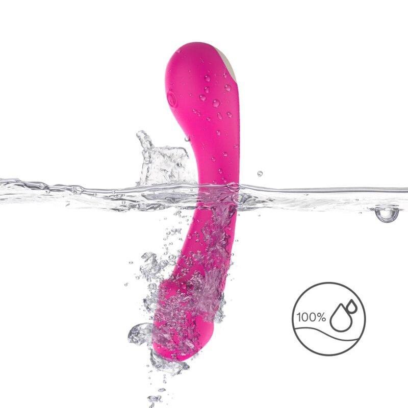 Fuchsia silicone g-spot vibrator dildo