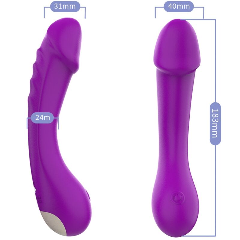 Purple silicone g-spot vibrator dildo