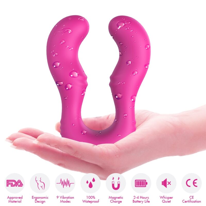 ARMONY - SERAPH VIBRATOR WITH DOUBLE REMOTE CONTROL, FUCHSIA