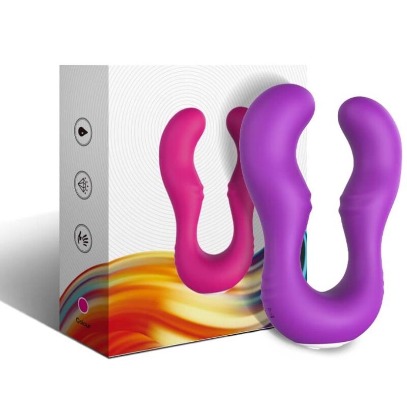 Vibromasseur Double Seraph Télécommandé - Strié 2x9 Modes - Armony