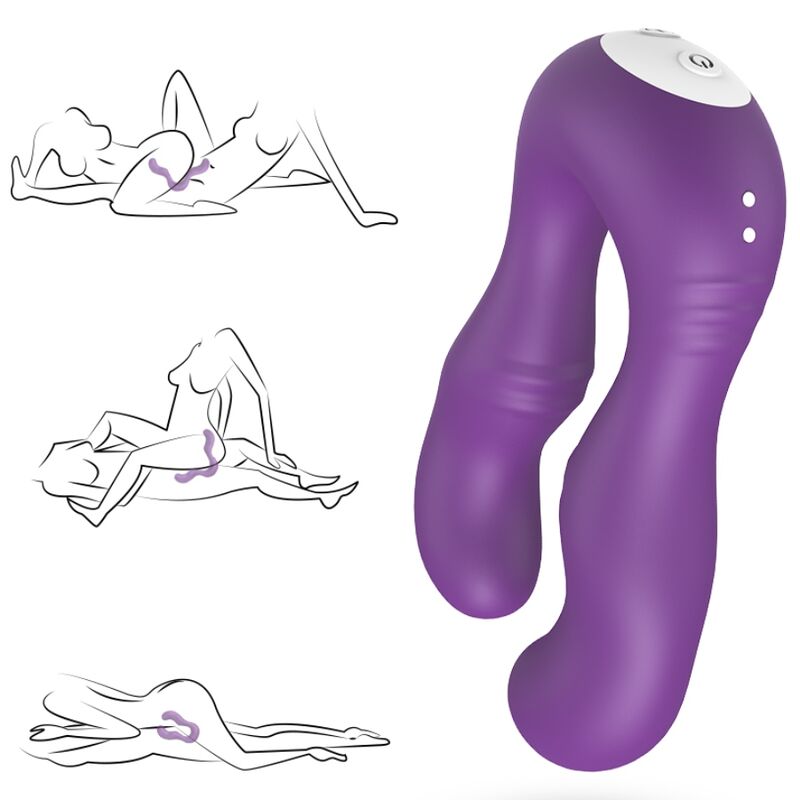 Vibromasseur Double Seraph Télécommandé - Strié 2x9 Modes - Armony