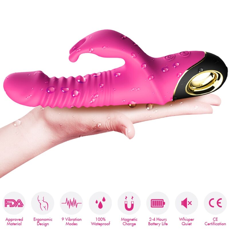 Zing dildo vibrator rabbit fuchsia