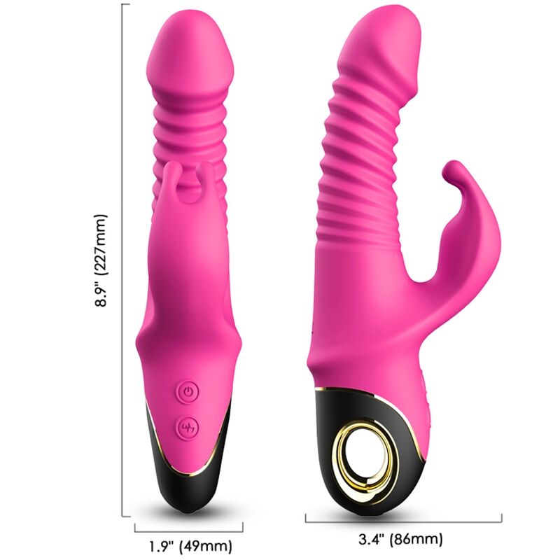 Zing dildo vibrator rabbit fuchsia