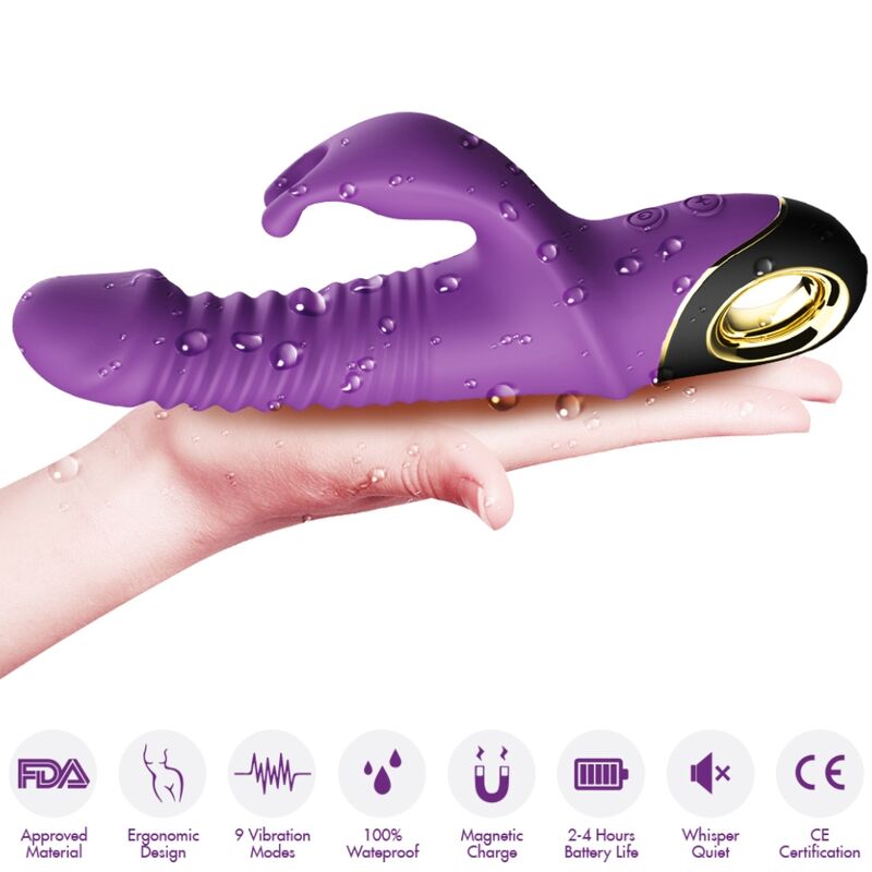 ARMONY - ZING VIBRATOR DILDO PURPLE RABBIT
