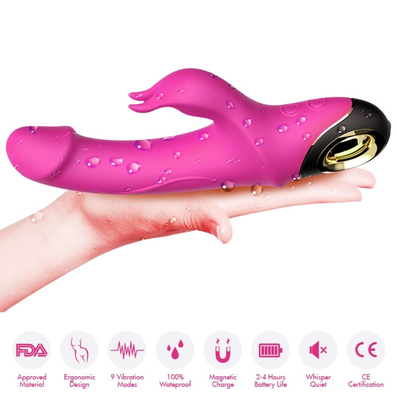 ARMONY - METEROR DILDO RABBIT VIBRATOR ROTATOR FUCHSIA