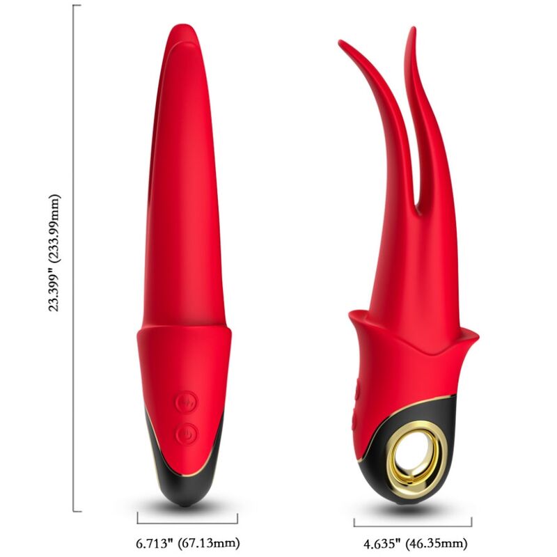 ARMONY - SHADOW DOUBLE-HEADED VIBRATOR TEASING RED