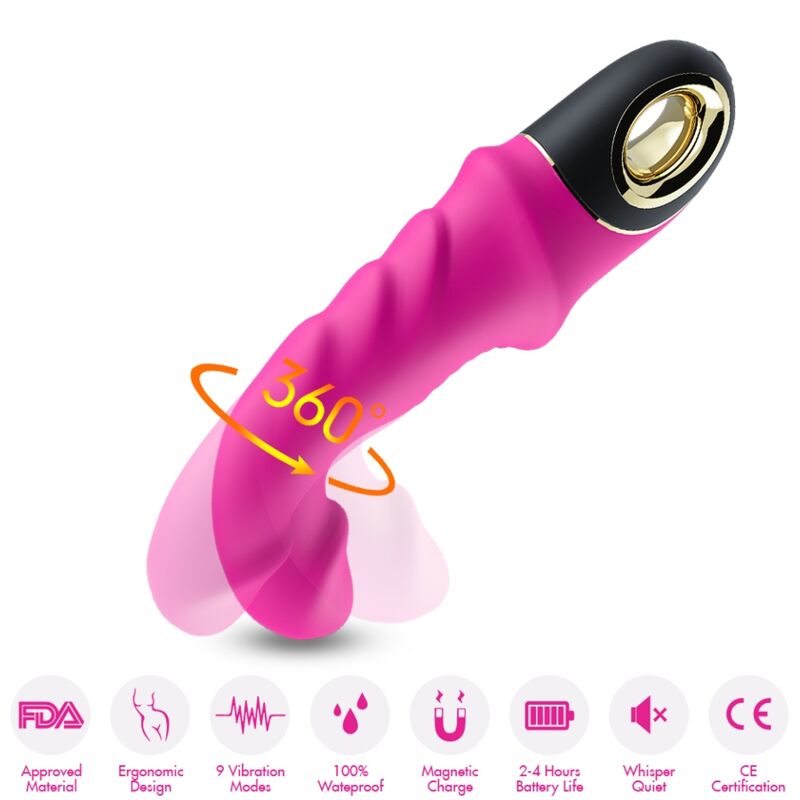 Joyblade dildo vibrator rotator fuchsia