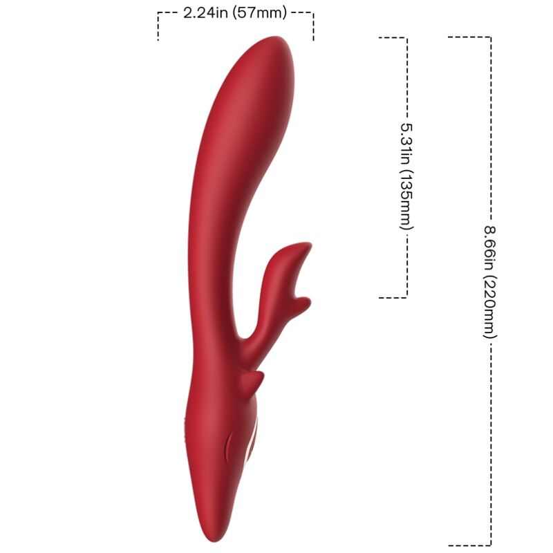 ARMONY - ELK RABBIT CURVED RED VIBRATOR
