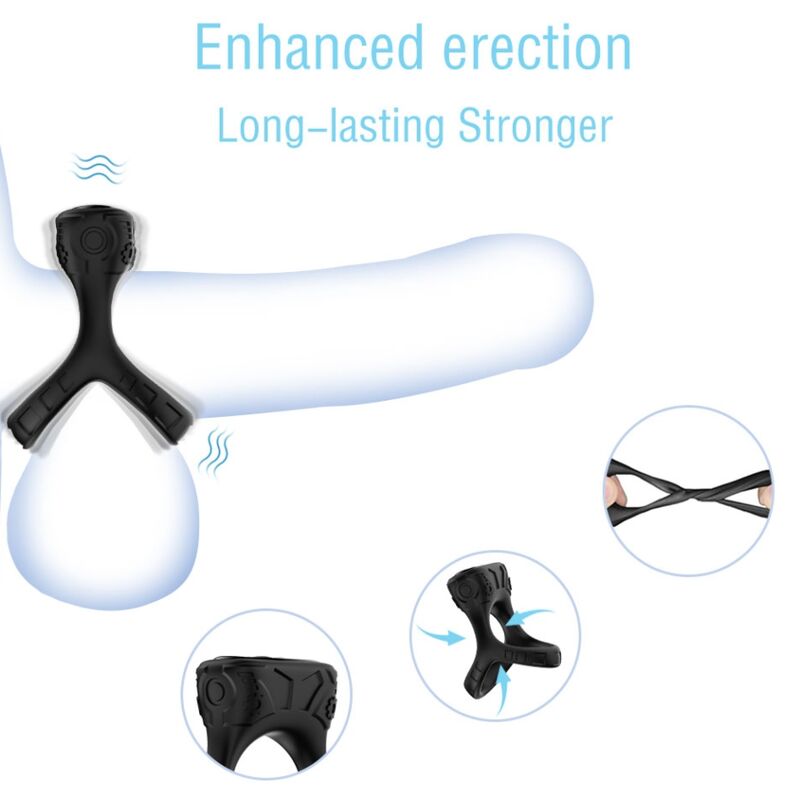 ARMONY - VIBRATING &amp; MULTI-POSITION RING BLACK