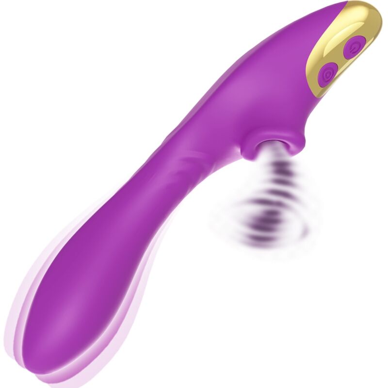 Aspirateur clitoridien Dudu violet d'Armony, embout à succion et boutons dorés