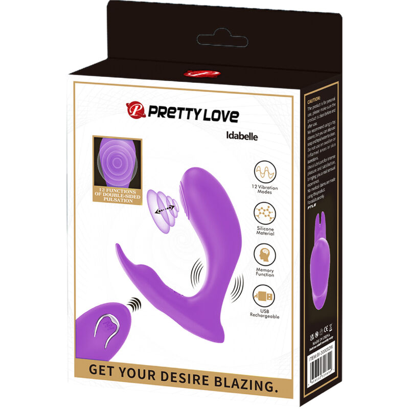 Idabelle purple vibration and pulsation remote control