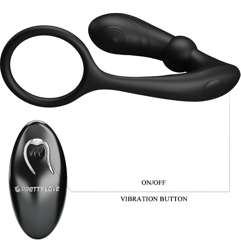 Warren Black Anal Ring and Vibrator