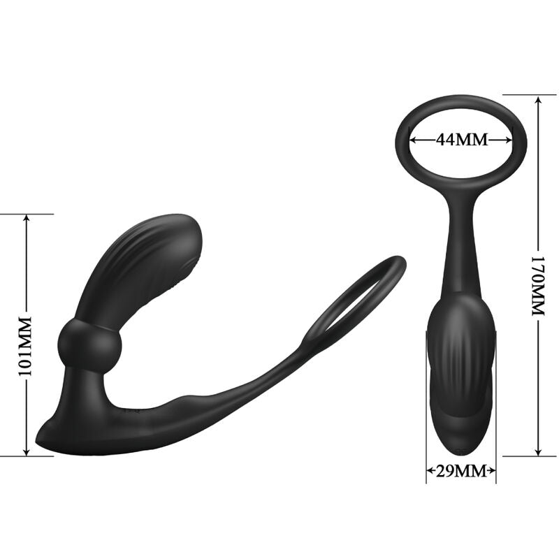 Warren Black Anal Ring and Vibrator