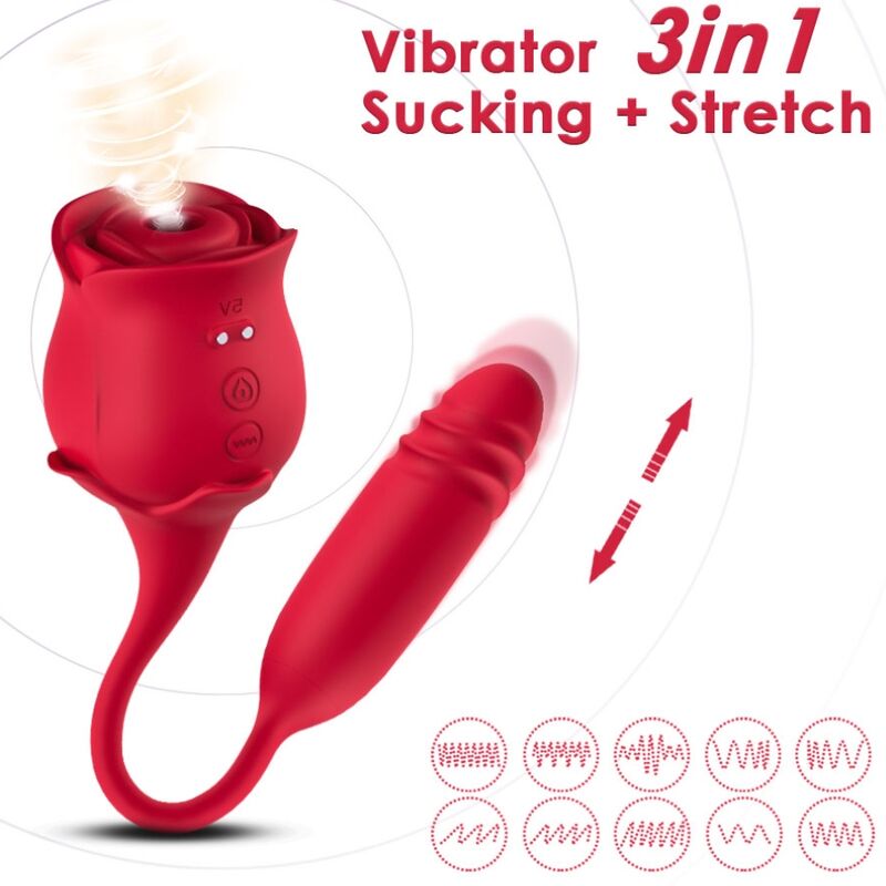 ARMONY - ROSEKNIGHT CLITORIS ASPIRATOR AND VIBRATOR RED