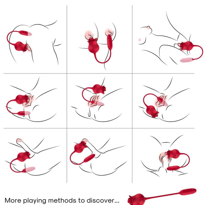 ARMONY - ROSELIP LICKING VIBRANT CLITO &amp; VIBRATOR RED