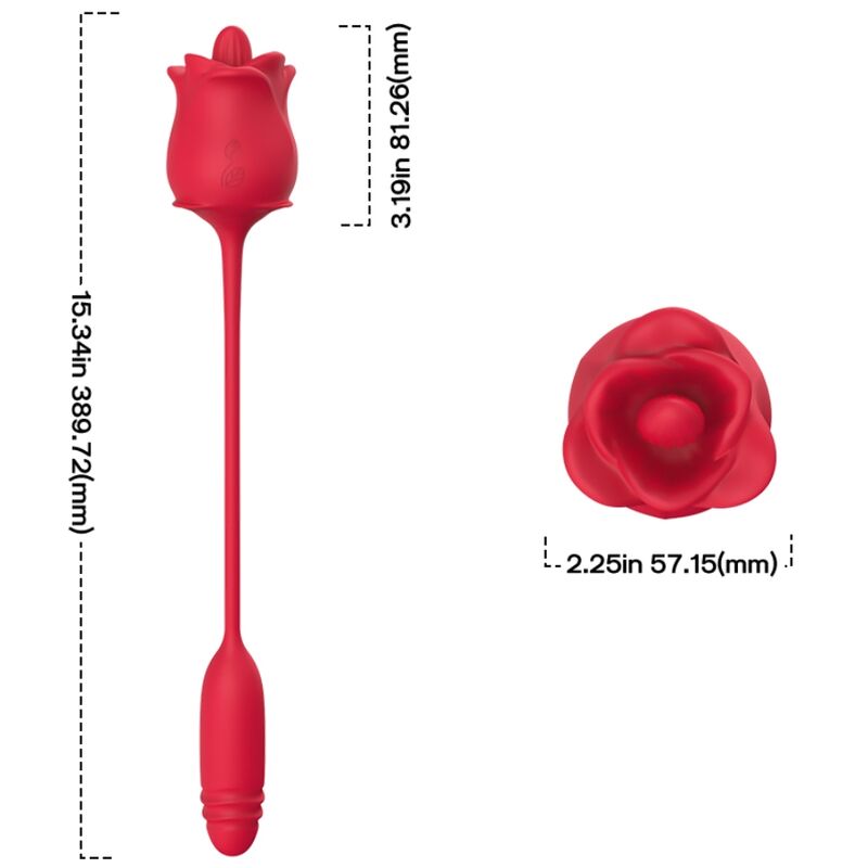 ARMONY - 3-IN-1 PINK, STIMULATOR, SUCTION AND UP&amp;DOWN WITH RED TAIL