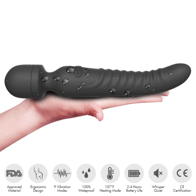 ARMONY - MISSION MASSAGER &amp; VIBRATOR WITH HEAT EFFECT, BLACK