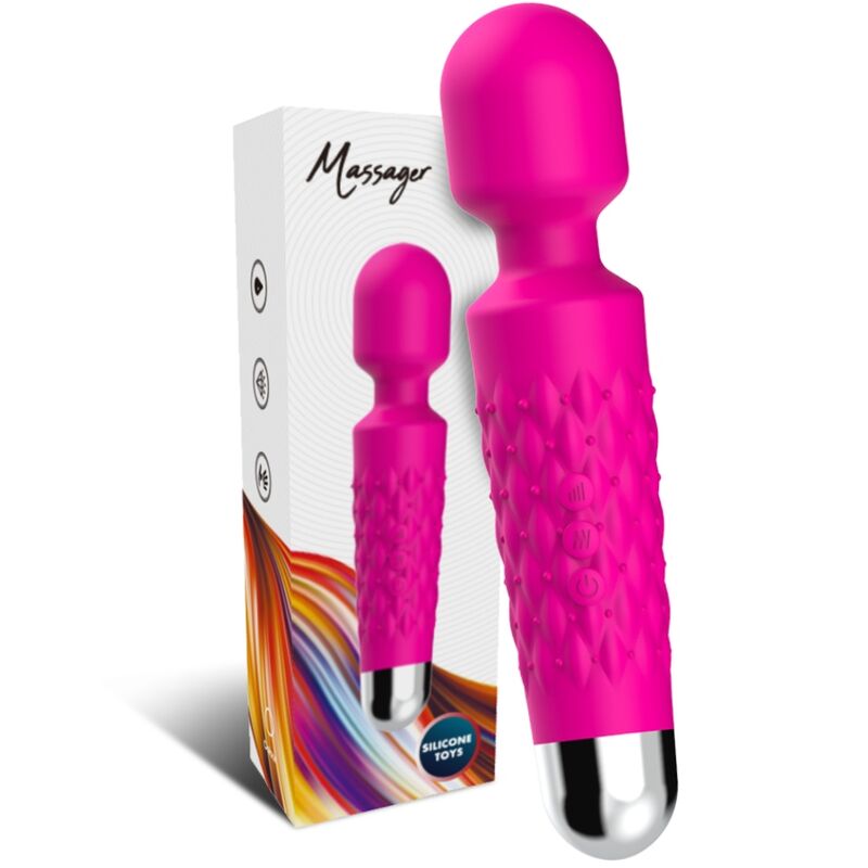 Postman massager &amp; vibrator super flexible head fuchsia