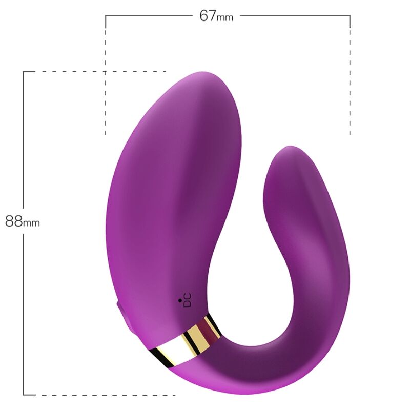 ARMONY - CRESCENT VIBRATOR FOR COUPLES WITH REMOTE CONTROL, PURPLE