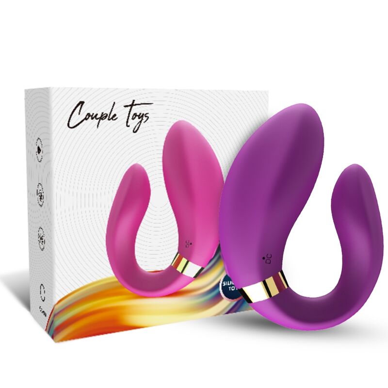 ARMONY - CRESCENT VIBRATOR FOR COUPLES WITH REMOTE CONTROL, PURPLE
