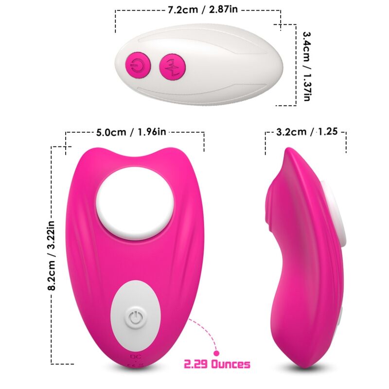 ARMONY - PINK BUTTERFLY VIBRATOR PORTABLE PANTIES WITH REMOTE CONTROL