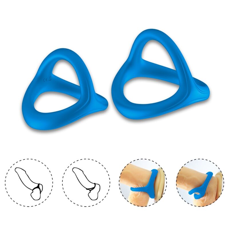 ARMONY - BLUE TREASURE DOUBLE SILICONE RING