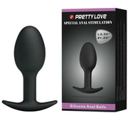 Silicone anal plug 6.5 cm black