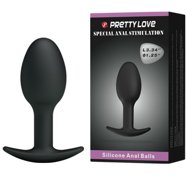 Silicone anal plug 6.5 cm black